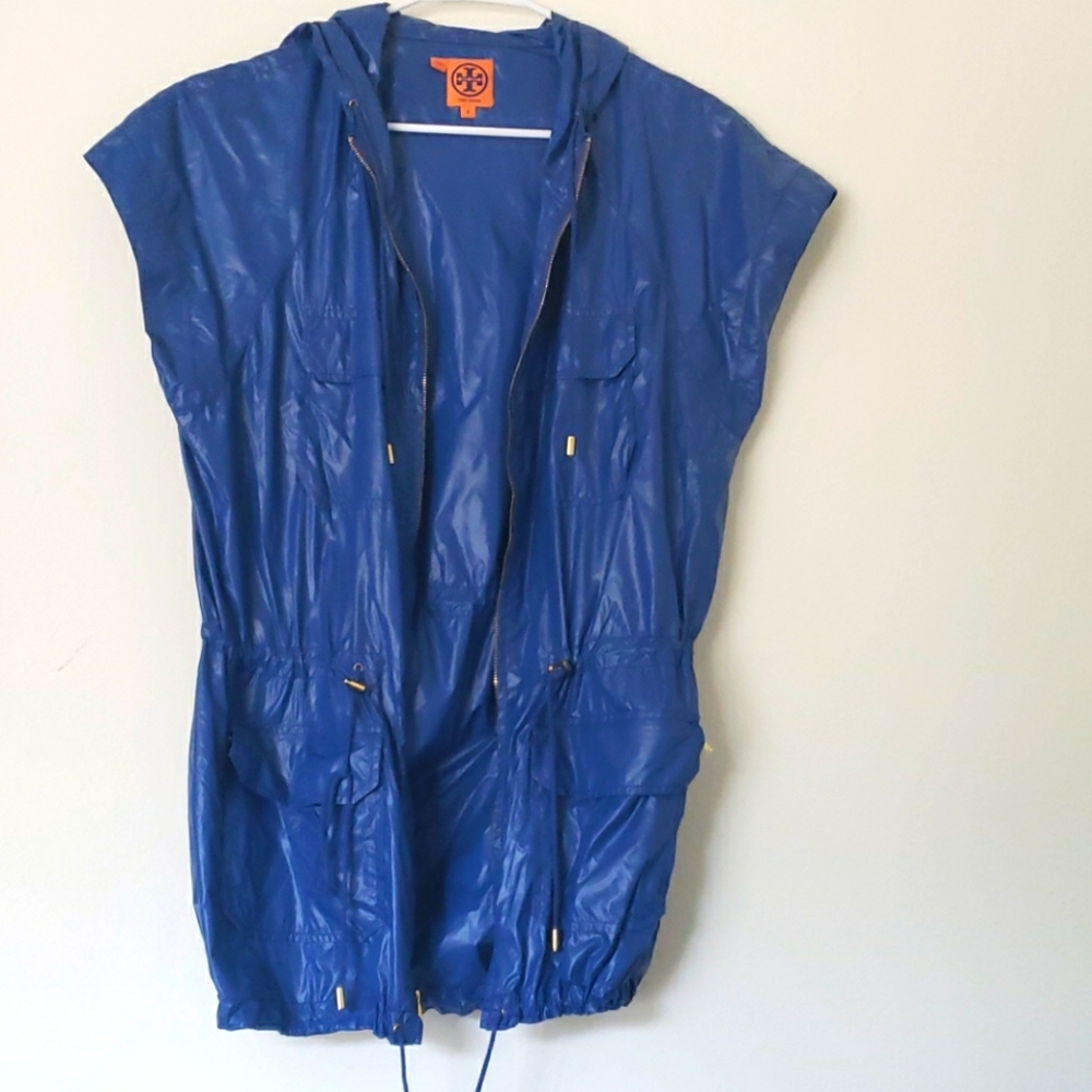 Tory Burch short sleeve light blue jacket